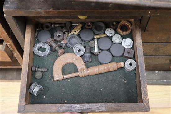Five chests of furniture restorers accessories